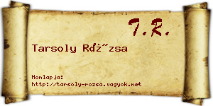Tarsoly Rózsa névjegykártya