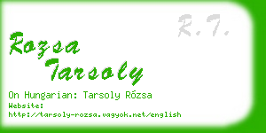 rozsa tarsoly business card