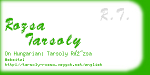 rozsa tarsoly business card